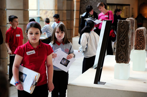 Pupils visiting the National Museum of Scotland