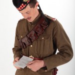 Soldier reading document