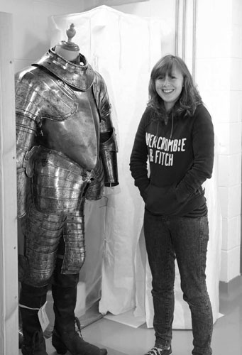 Catriona comes face to face with a suit of armour in the National Museums Collection Centre