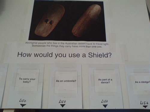 Paper prototype for How would you use a shield?