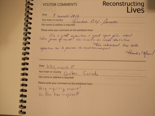 Reconstructing Lives visitor comments