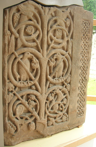 Carved slab found in Jedburgh, in the Scottish Borders