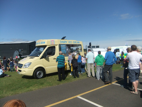 Ice cream queue at the Airshow at National Museum of Flight, East Fortune in 2011