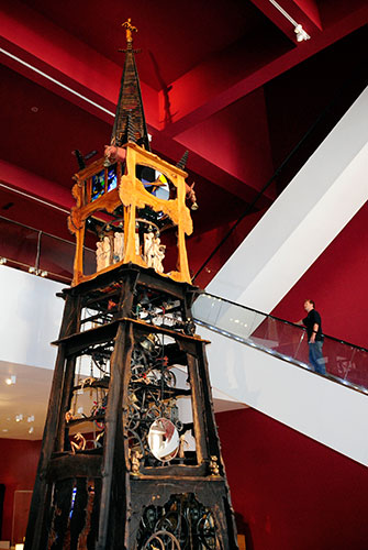The Millennium Clock in the Discoveries gallery at National Museum of Scotland