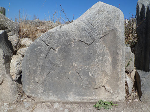 The battered carnyx at Volubilis.