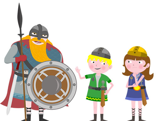 The characters from Vikings! Training School