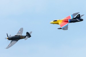 Miss Demeanour Hawker Hunter and Sea Fury at the Airshow, National Museum of Flight, East Fortune on Saturday 27 July 2013 © Spencer Harbar