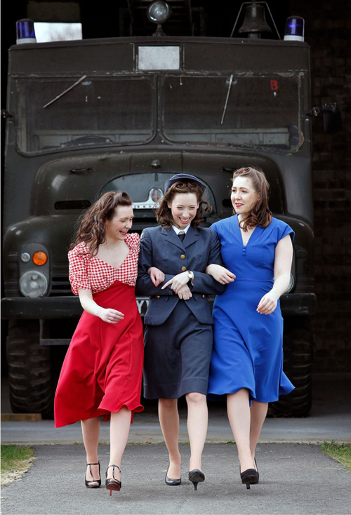 Alyson Orme modelling 1940s fashion for Wartime Experience, National Museum of Flight on Sunday 12 May 2013