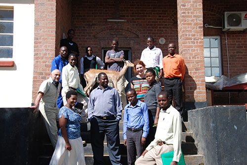 The Museums of Malawi and National Museums Scotland staff at the end of the workshops