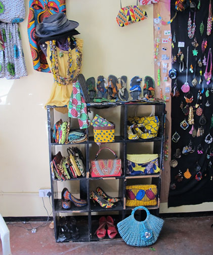 Eva Gertrude Kapanda chitenje designs, Blantyre, April 2014