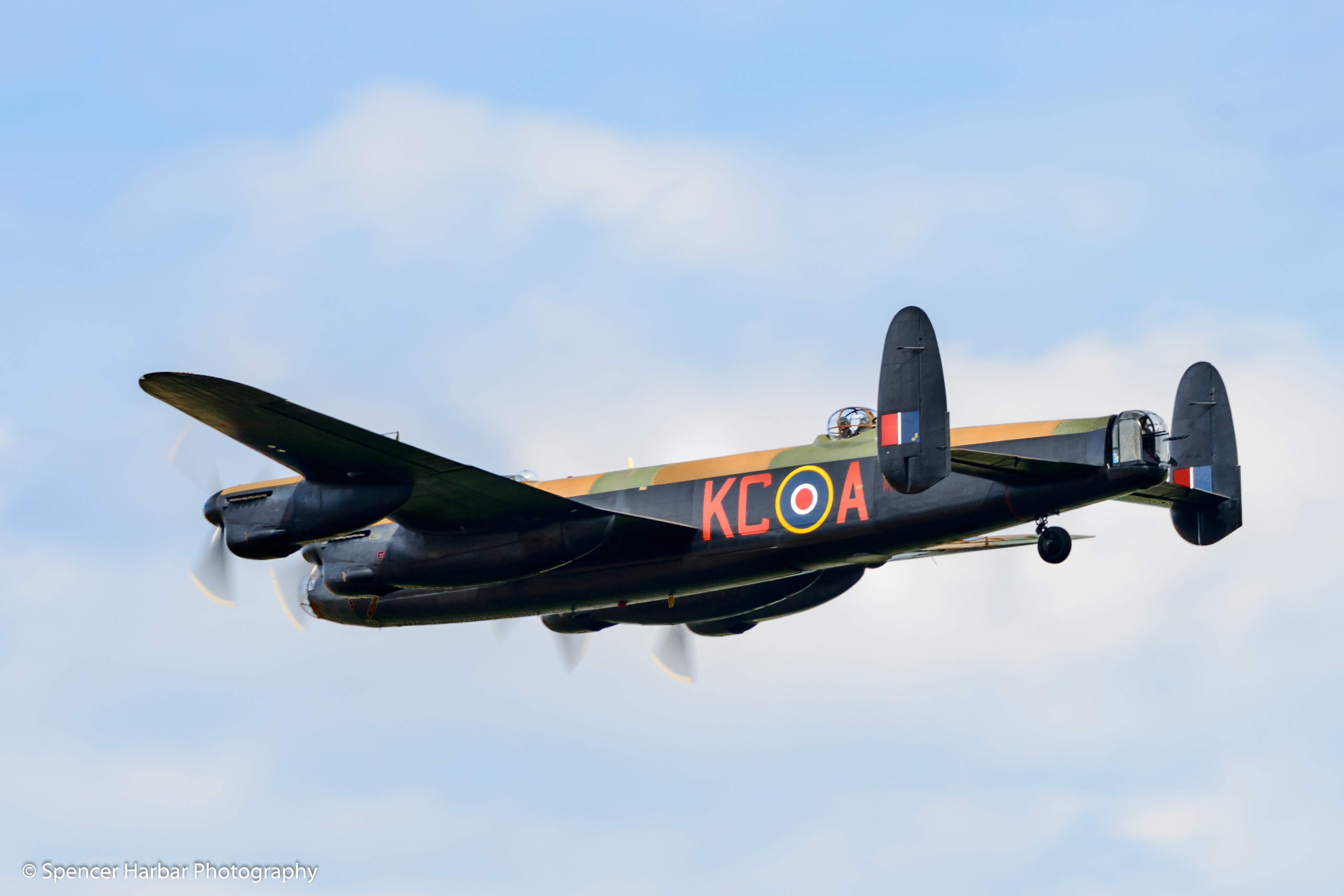 Avro Lancaster from RAF Battle of Britain Memorial Flight at Scotland's National Airshow on Saturday 26 July 2014. © Spencer Harbar