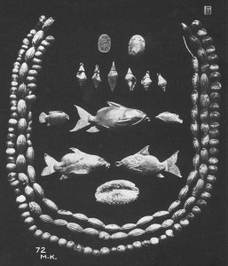 Five gold catfish pendants found in the burial at Harageh