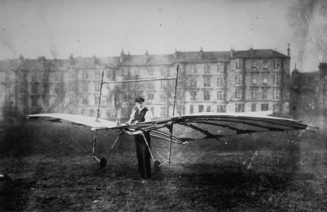 Percy Pilcher and The Hawk, Kelvingrove Park, Glasgow, 1896