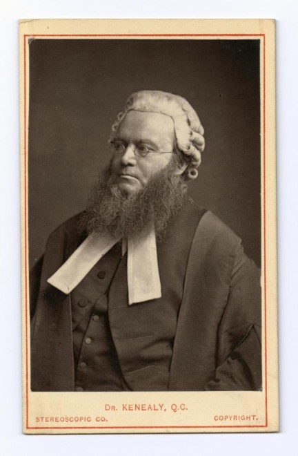 Carte-de-visite depicting Dr. Edward Kenealy by The London Stereoscopic & Photographic Co. Ltd, London, c. 1871 – 1874. From the Howarth-Loomes collection at National Museums Scotland.