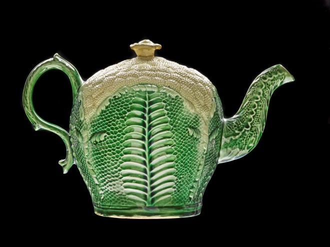 Staffordshire teapot in the shape of a cauliflower, 1760s