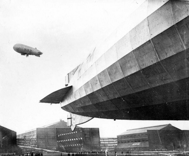 R34 airship and NS7 EF c1919
