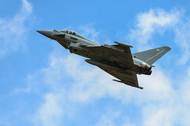 RAF Eurofighter Typhoon in 2013 at Scotland's National Airshow by Spencer Harbar Photography