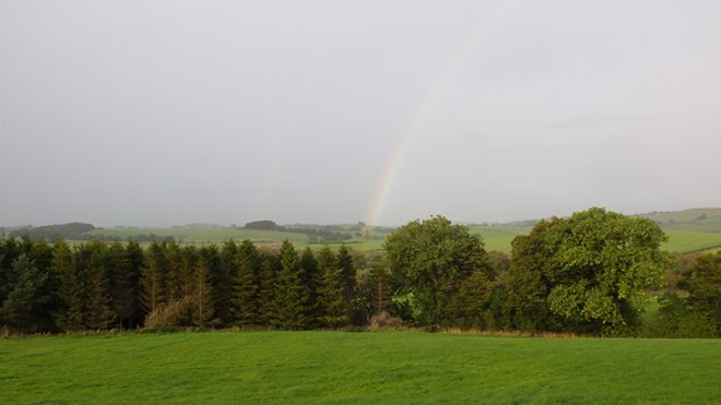 Rainbow over Torrs Moss – a clue as to where the pony cap came from …?