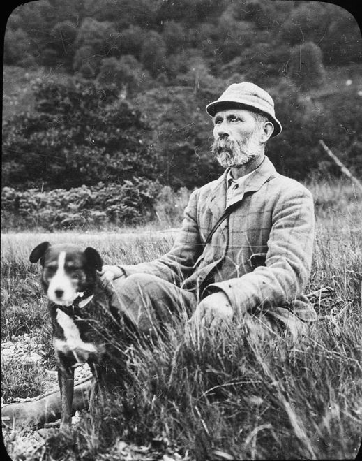 Man and dog, 1880-1920