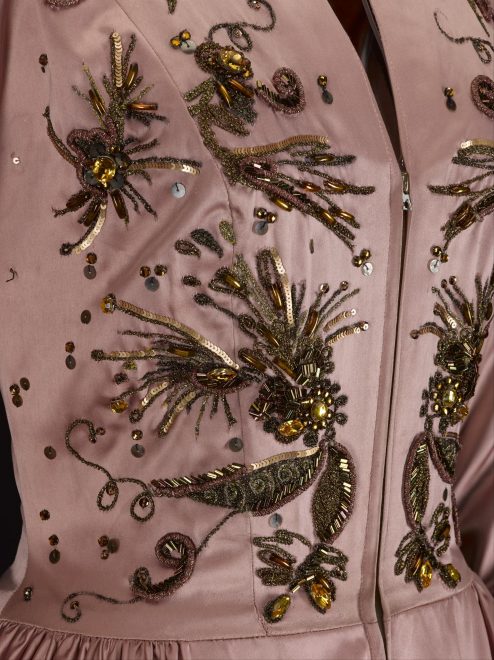 Detail of the Jacques Fath ball gown