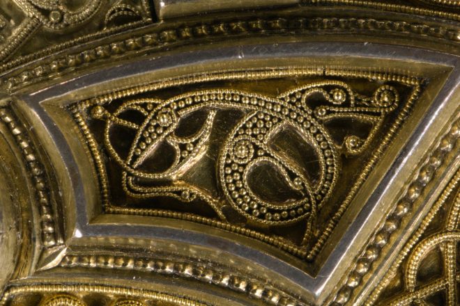 Intricate beasts on the Hunterston Brooch