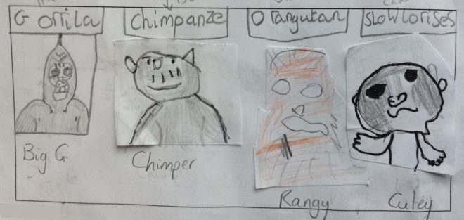 Meet Big G, Chimper, Rangy and Cutey, the stars of P4W's game.