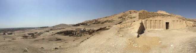 Panorama of the necropolis of Sheik Abd el-Qurna. Egypt. © Margaret Maitland