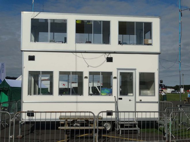 Air display control tower at Scotland's National Airshow, East Fortune Airfield.