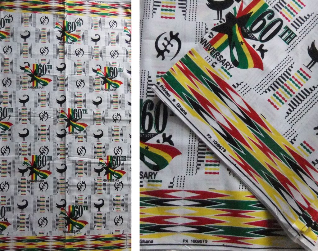 African cloth celebrating 60 years of Ghanaian independence