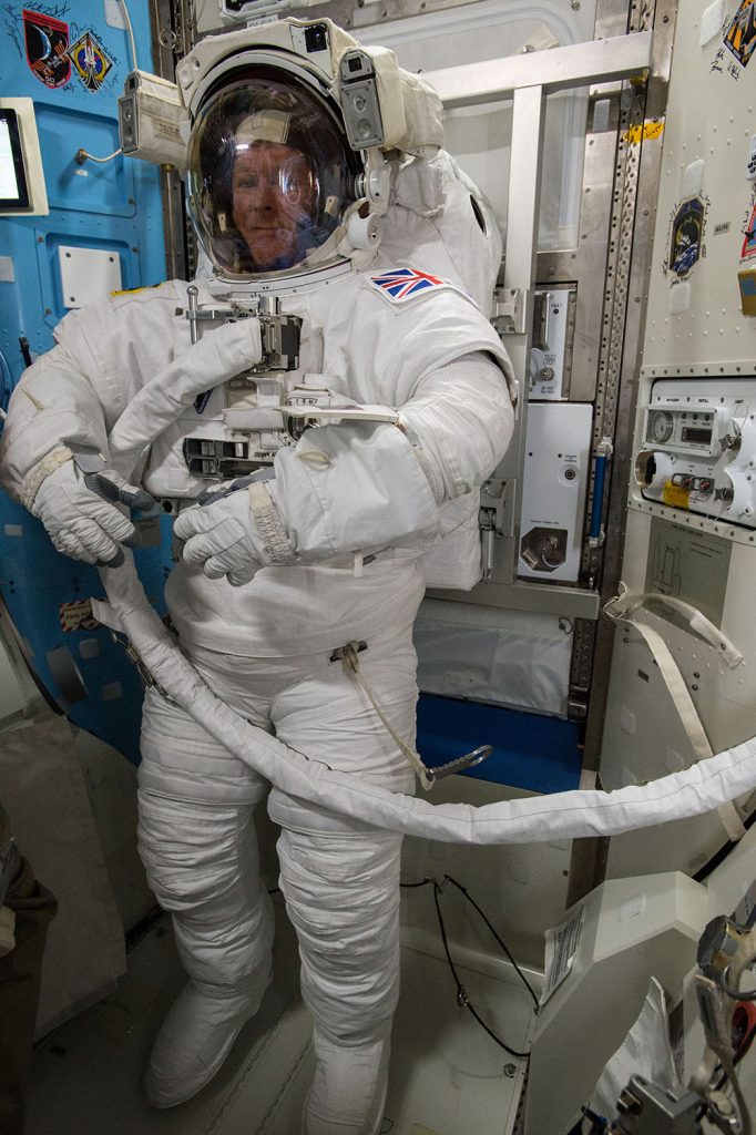 Tim Peake tests spacesuit