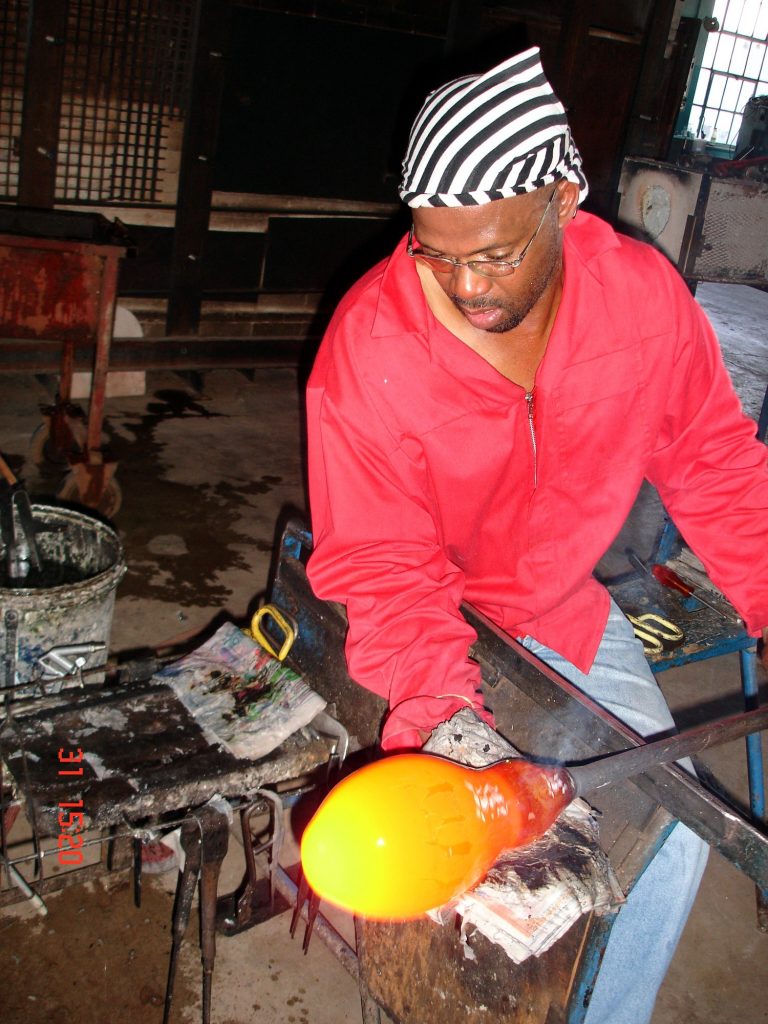 Master Blower Sibusiso Mhlanga at work