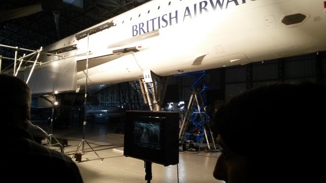 Two scenes on board Concorde filmed over the course of a whole day on 28 November 2016 on Concorde G-BOAA.