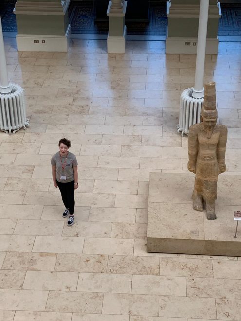 Ruby standing in the Grand Gallery