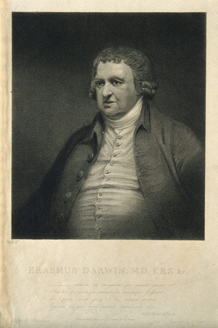 Erasmus Darwin. Stipple engraving by J. Heath, 1804, after J. Rawlinson. Credit: Wellcome Collection. CC BY