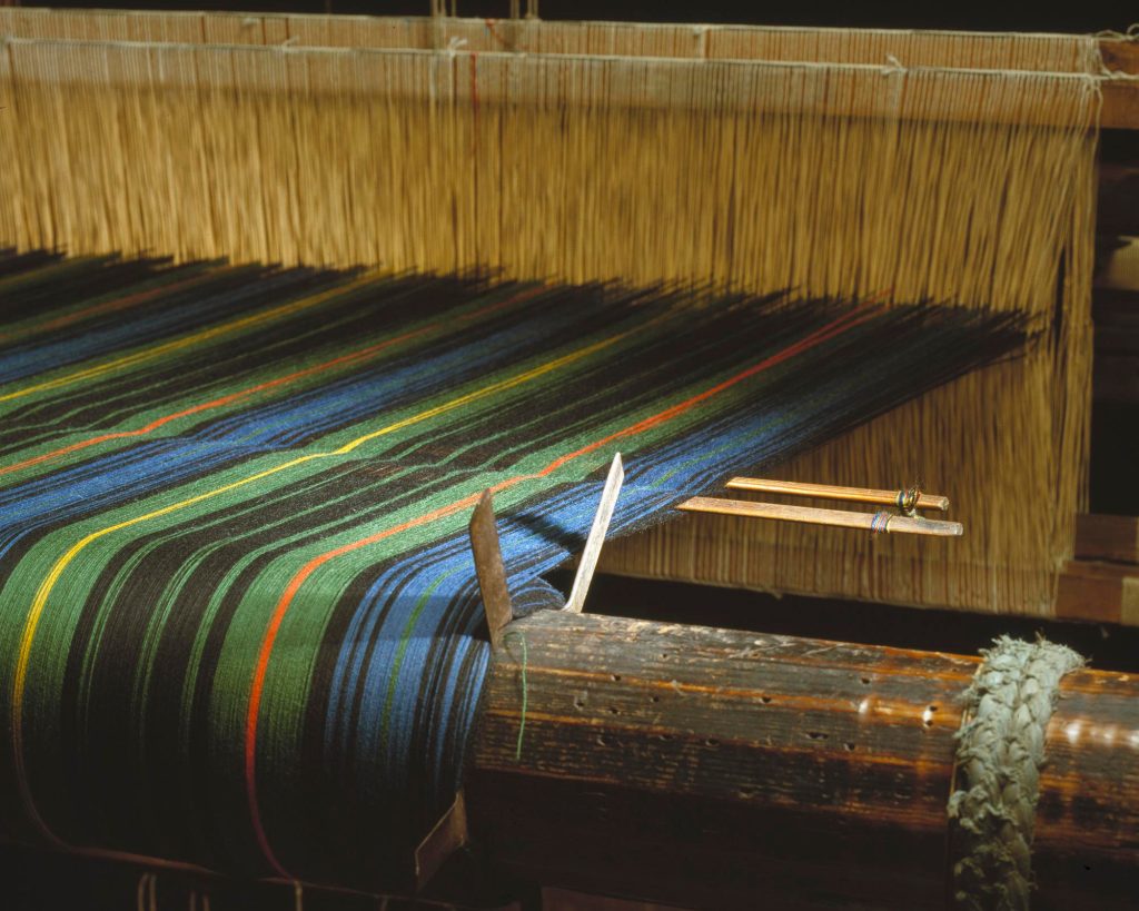A weaving loom.