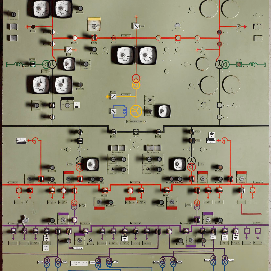 An electronics panel.