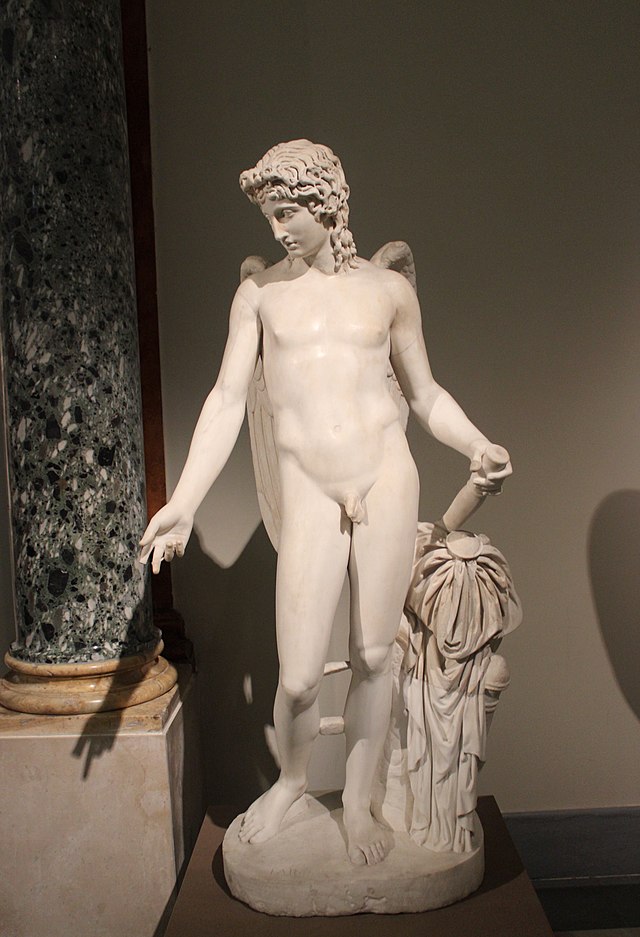 A statue of Eros.